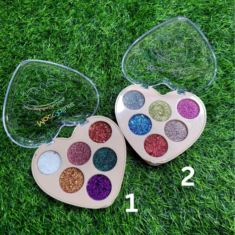 Mocallure heart glitter palette - Buy Online in Pakistan at Cosmia.pk