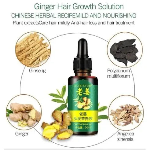 Aichun Beauty 7 Days Ginger Hair Growth Oil Serum For Damaged Hair - Buy Online in Pakistan at Cosmia.pk