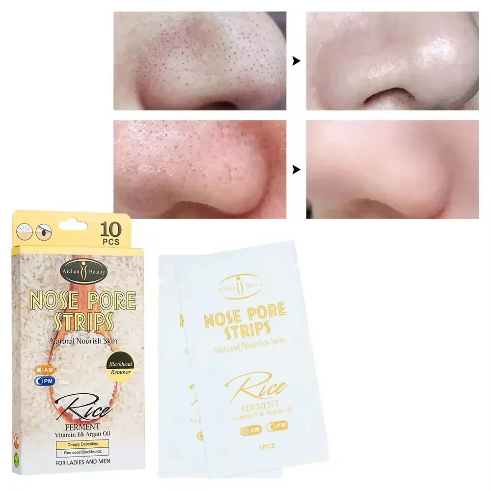 Aichun Beauty Rice Nose Pore Strips Pack of 10pcs - Buy Online in Pakistan at Cosmia.pk