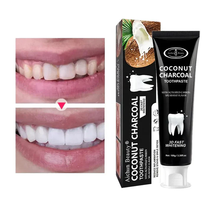 Aichun Beauty Teeth Coconut Black Bamboo Charcoal Toothpaste - 100g - Buy Online in Pakistan at Cosmia.pk