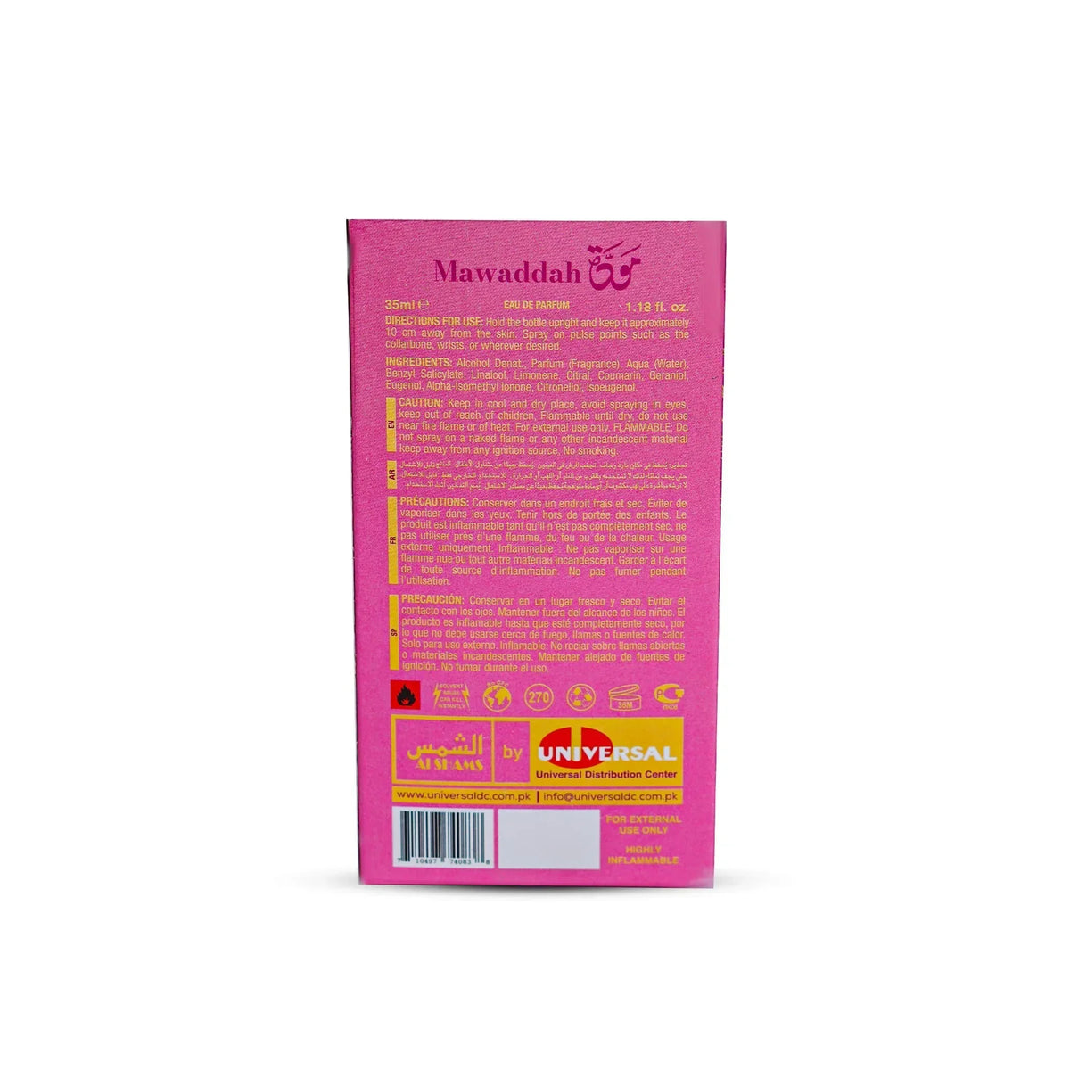 Al Shams Mawaddah Perfume – 35ml Eau de Parfum - Buy Online in Pakistan at Cosmia.pk