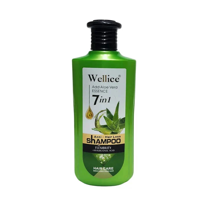 Wellice 7 in 1 Anti - Hair Loss Aloe vera Hyalruonic Acid & Soothing Frizz Shampoo 400g - Buy Online in Pakistan at Cosmia.pk