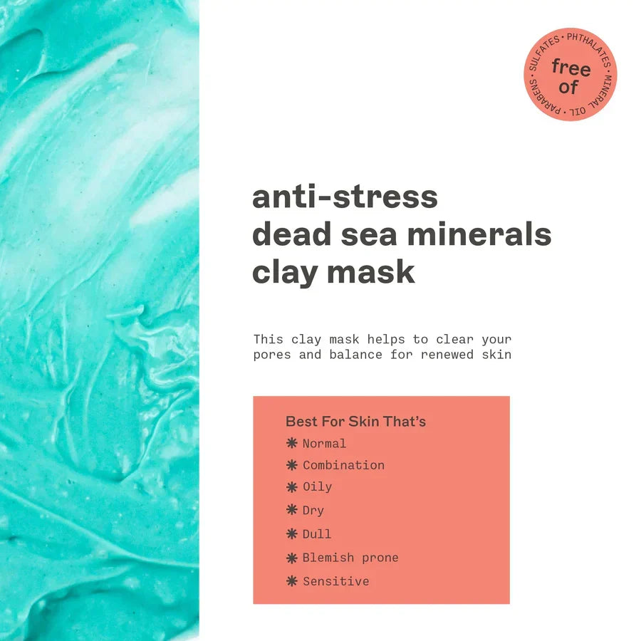 Freeman Anti-Stress Dead Sea Minerals Clay Mask 75ml - Buy Online in Pakistan at Cosmia.pk