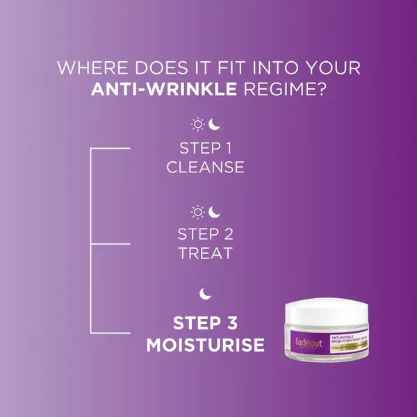 Fade Out Anti-Wrinkle Brightening Night Cream - 50ml - Buy Online in Pakistan at Cosmia.pk