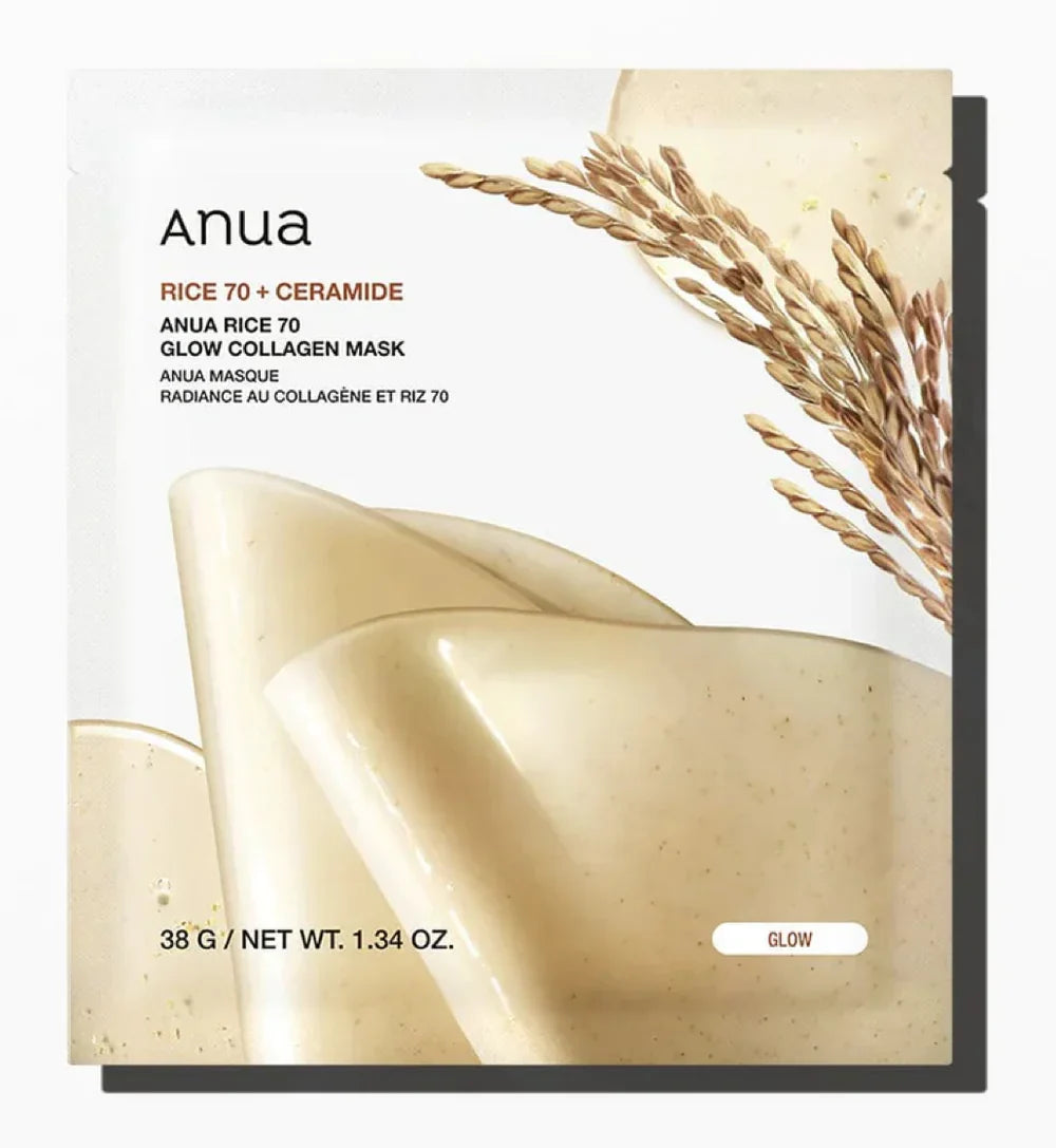 Anua Rice 70 Glow Collagen Sheet Mask 38g - Buy Online in Pakistan at Cosmia.pk