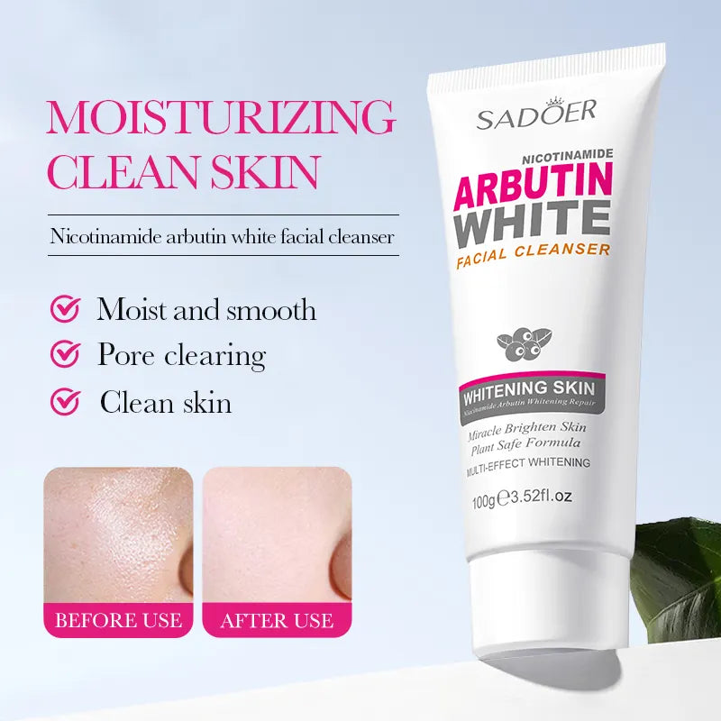 Sadoer Nicotinamide Arbutin White Facial Cleanser 100g - Buy Online in Pakistan at Cosmia.pk