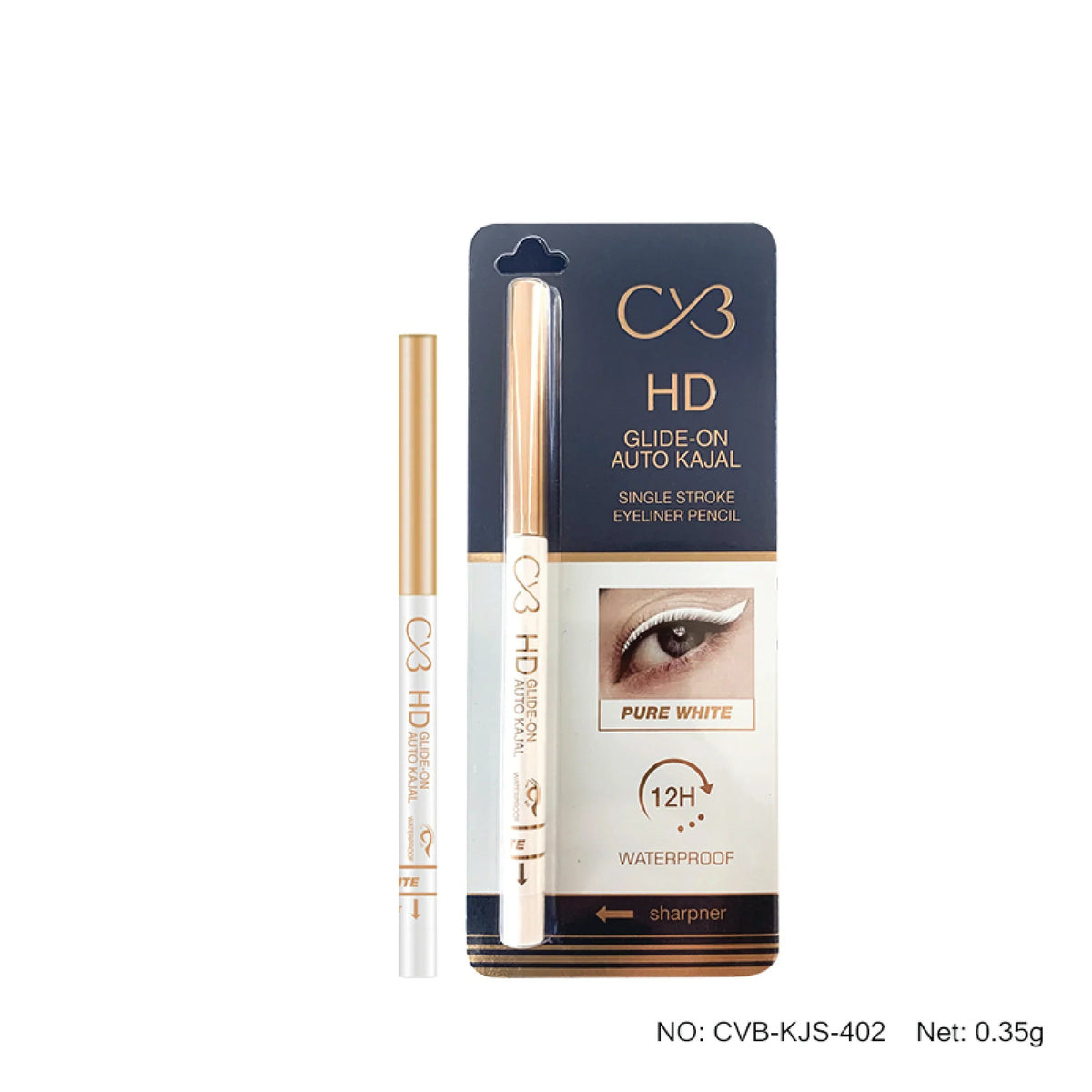 CVB Original 100% Waterproof White Kajal & Eyeliner _ 35g - Buy Online in Pakistan at Cosmia.pk