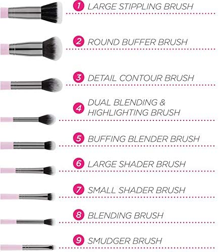 BH Cosmetics Bella - 9 Piece Makeup Brushes Set - Buy Online in Pakistan at Cosmia.pk