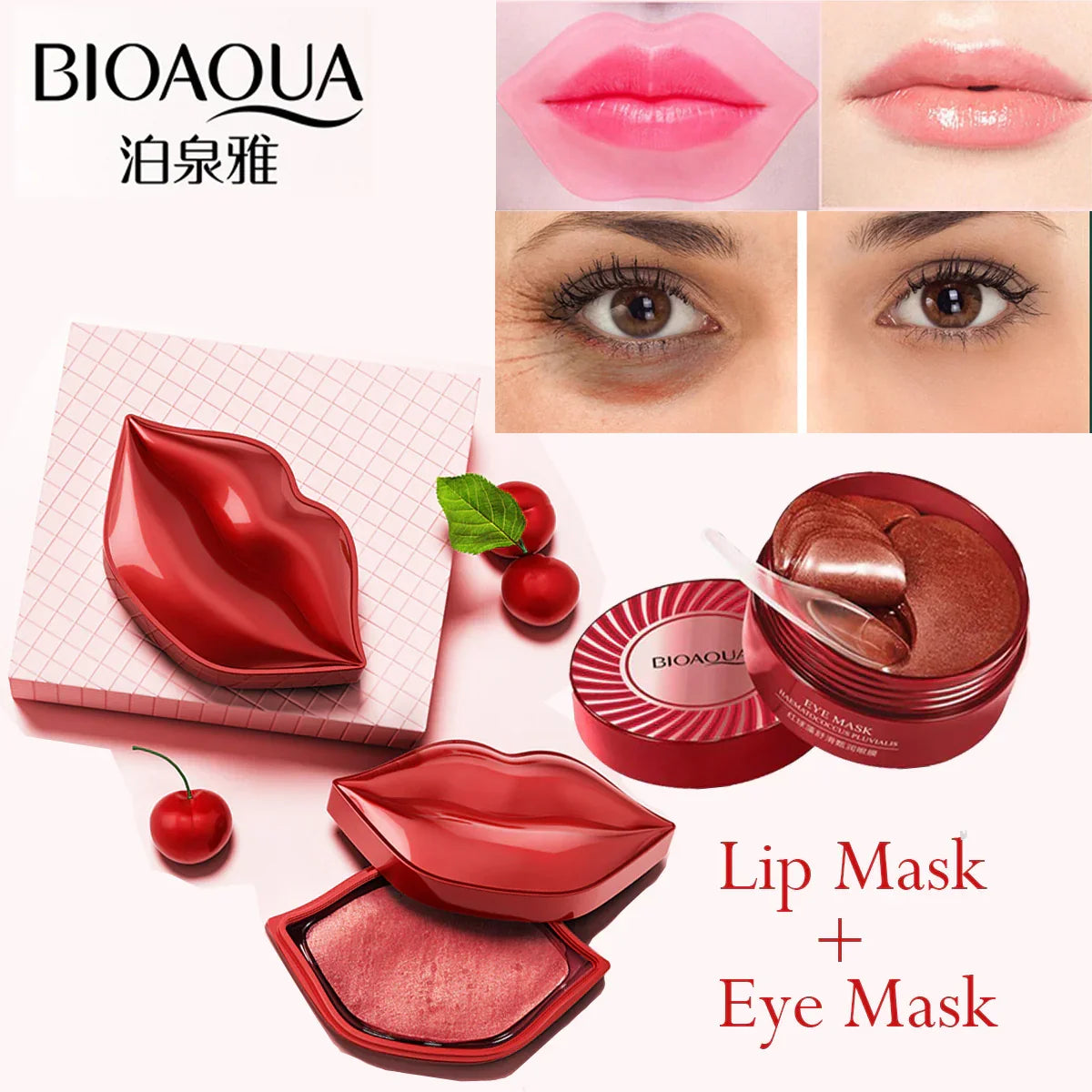 BIOAQUA 60Pcs Eye Mask & 20 Pcs Lip Mask Set - Buy Online in Pakistan at Cosmia.pk