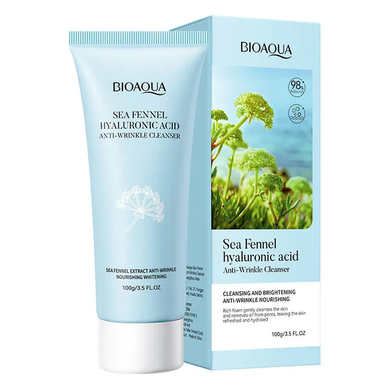 BIOAQUA Sea Fennel Hyaluronic Acid Foaming Facial Cleanser - 100ml - Buy Online in Pakistan at Cosmia.pk