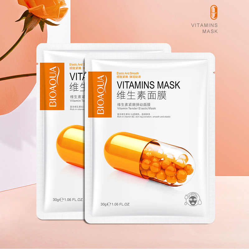 BIOAQUA Vitamins Tender Elastic Face Mask Sheet - Buy Online in Pakistan at Cosmia.pk
