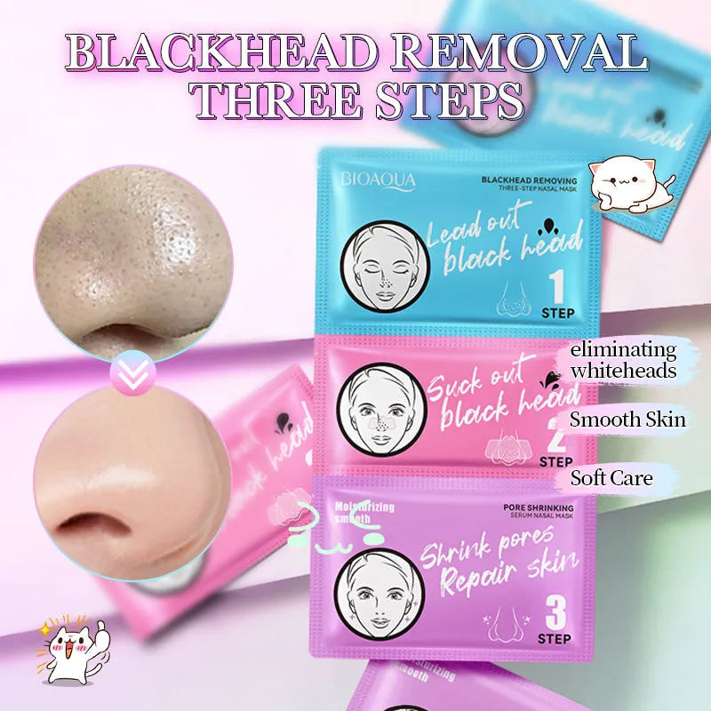 BIOAQUA Blackhead Remover 3 Steps Sachet - Buy Online in Pakistan at Cosmia.pk
