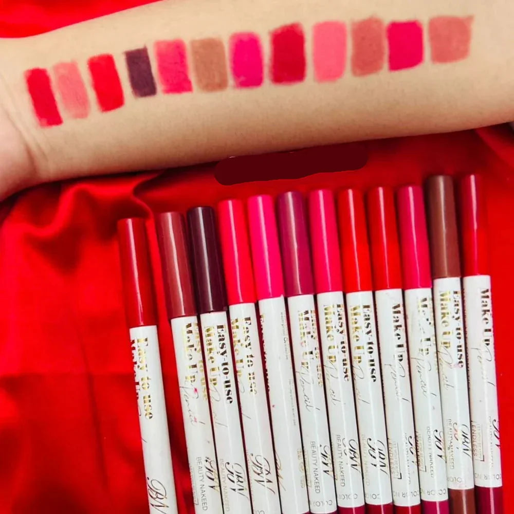 BN Easy to use Makeup Pencils Pack of 12 Lip Liner Pencil - Buy Online in Pakistan at Cosmia.pk