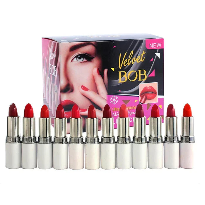 BOB Velvet Pack of 12 New Ultra Resistance Master Precise Lipstick - Buy Online in Pakistan at Cosmia.pk