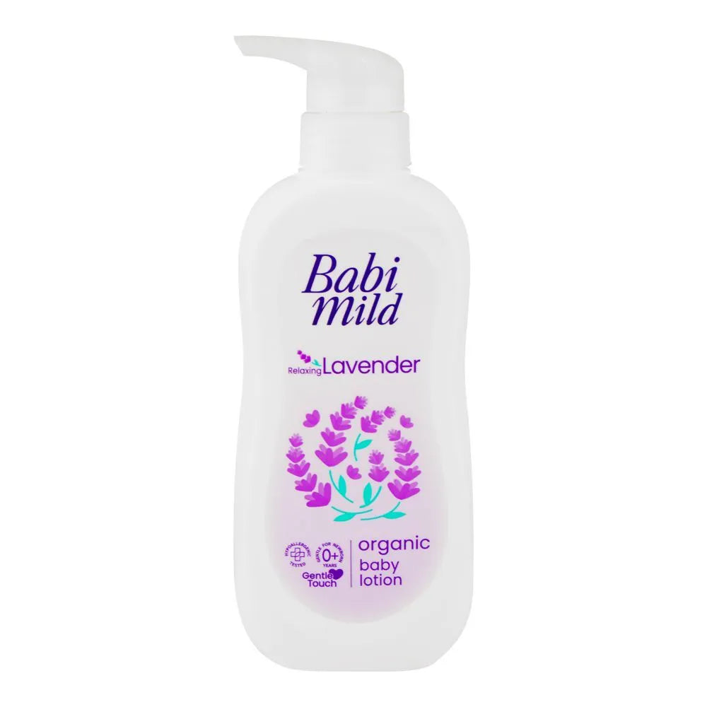 Babi Mild Relaxing Lavender Organic Baby Lotion - 350ml - Buy Online in Pakistan at Cosmia.pk