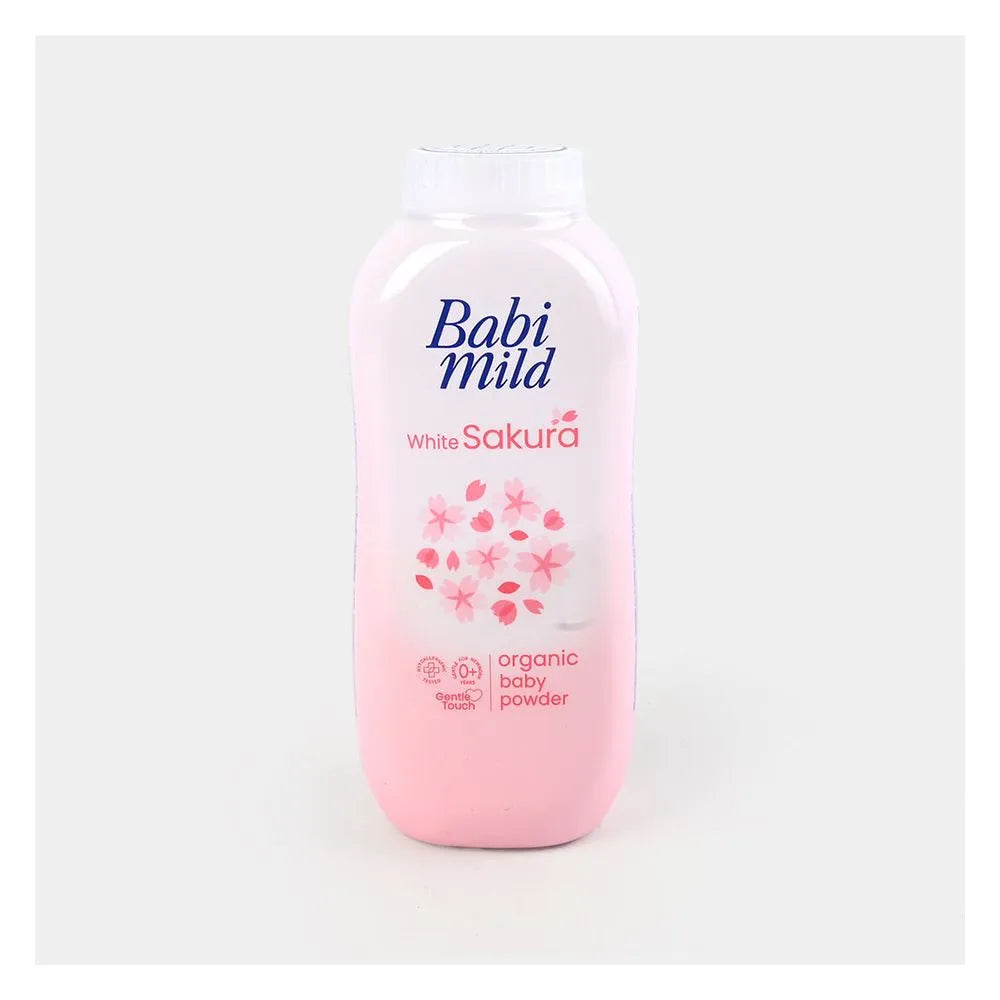 Babi Mild White Sakura Organic Baby Powder, Gentle For Newborn/0+ - Buy Online in Pakistan at Cosmia.pk