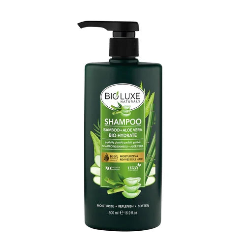 Bioluxe Naturals Bamboo + Aloe Vera Bio-Hydrate Shampoo 500ml - Buy Online in Pakistan at Cosmia.pk