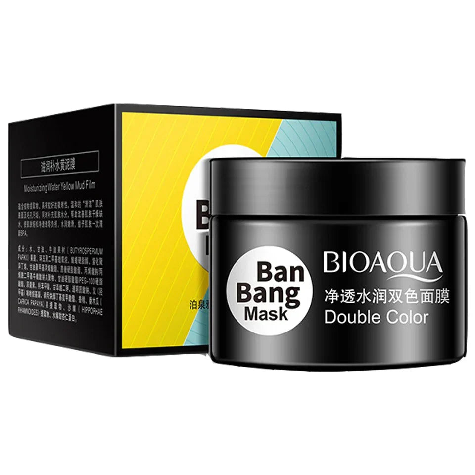 BIOAQUA Double Color Face Mask for Cleansing - BanBang Mud Mask 50g+50g - Buy Online in Pakistan at Cosmia.pk