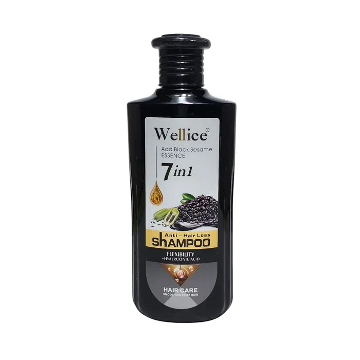 Wellice 7 in 1 Anti - Hair Loss Black Sesame Hyalruonic Acid & Soothing Frizz Shampoo 400g - Buy Online in Pakistan at Cosmia.pk