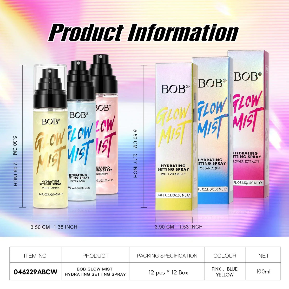 Bob Glow Mist Hydrating Setting Spray - 100ml - Buy Online in Pakistan at Cosmia.pk