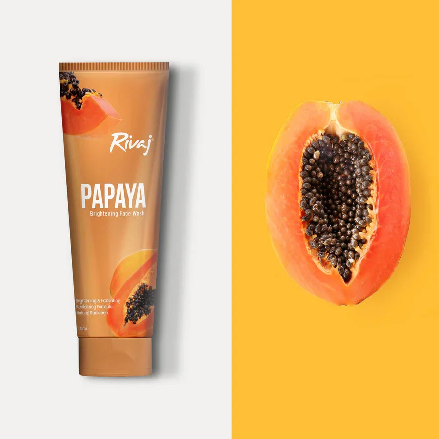 Rivaj Brightening Face Wash - Papaya Extract - Buy Online in Pakistan at Cosmia.pk