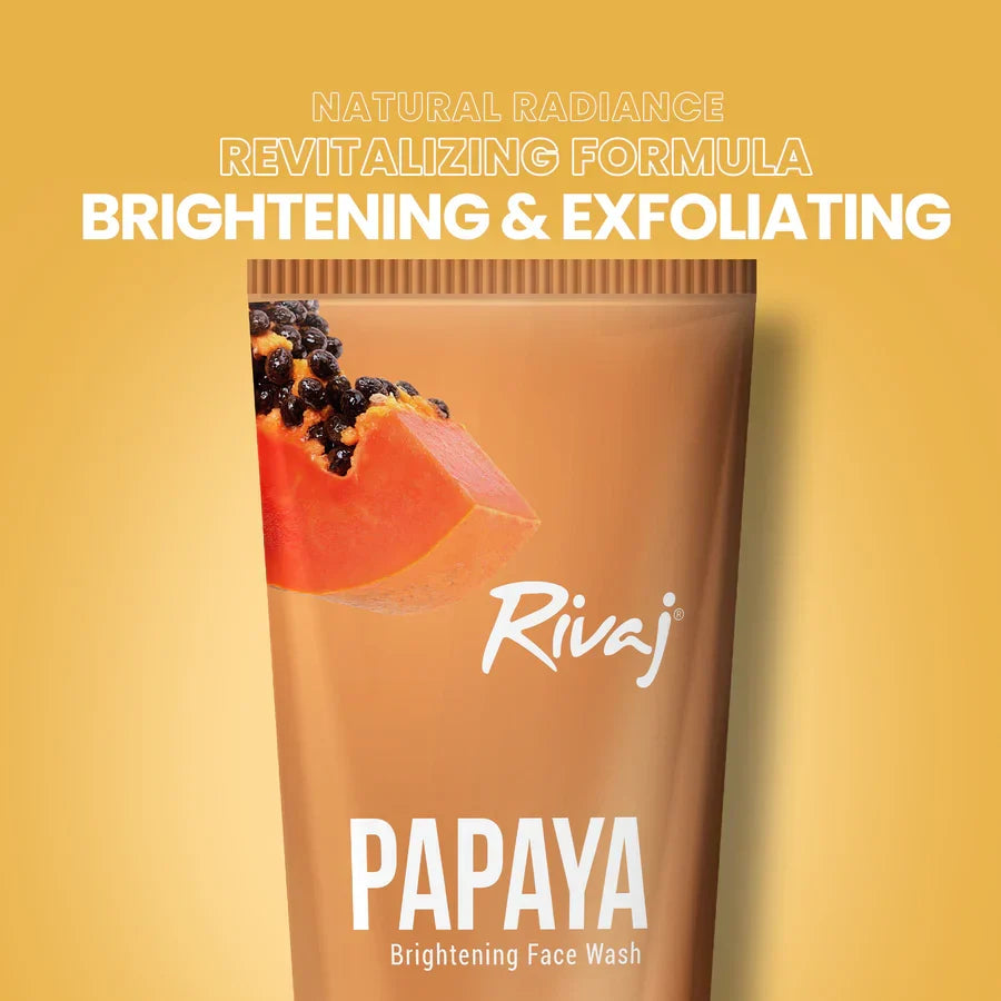 Rivaj Brightening Face Wash - Papaya Extract - Buy Online in Pakistan at Cosmia.pk
