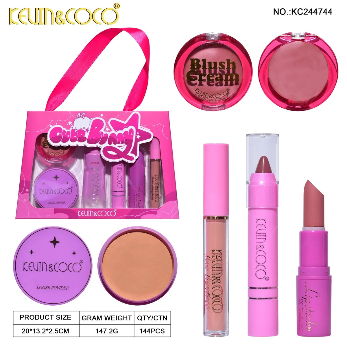 Kevin & coco Bunny Cute Makeup Essentials Set - Buy Online in Pakistan at Cosmia.pk