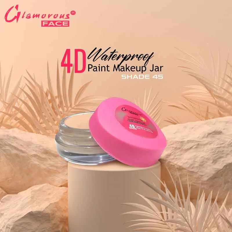 Glamorous Face Waterproof 4D Jar Base Foundation - GF Ivory - Buy Online in Pakistan at Cosmia.pk