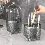 Luxury Silver Makeup Brush Storage Box With Cover - Buy Online in Pakistan at Cosmia.pk