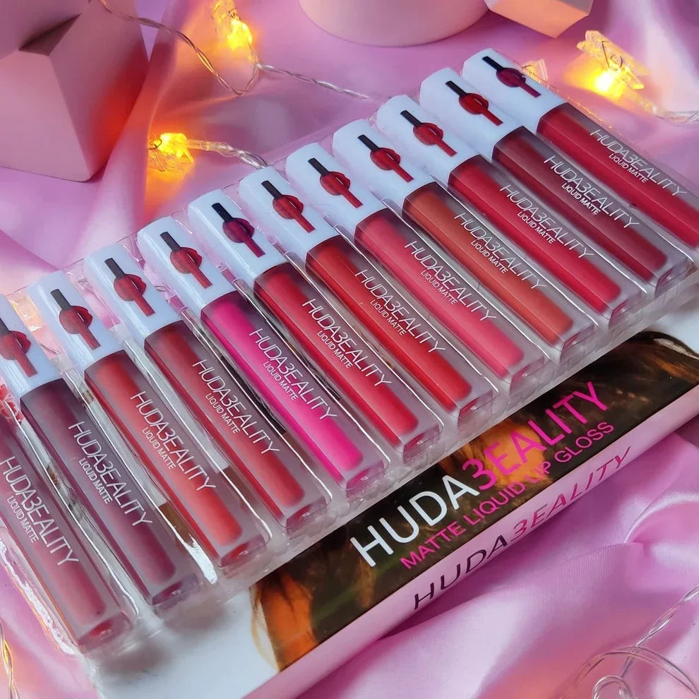 Huda Beauty - Liquid Matte Lip Gloss - Set of 12 - Buy Online in Pakistan at Cosmia.pk