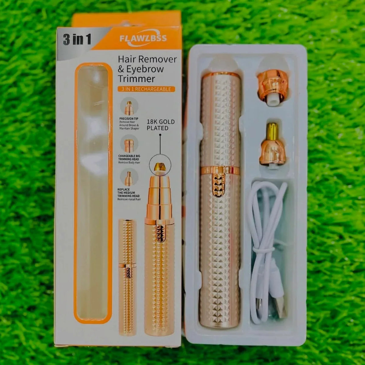 3‑in‑1 Flawzbss Hair Removal & Eyebrow Trimmer - Buy Online in Pakistan at Cosmia.pk
