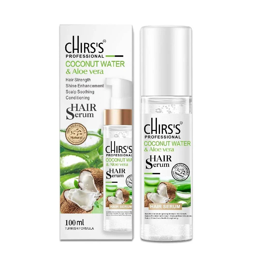 CHIRS'S Professional Coconut Water And Aloe Vera Hair Serum - 100ml - Buy Online in Pakistan at Cosmia.pk