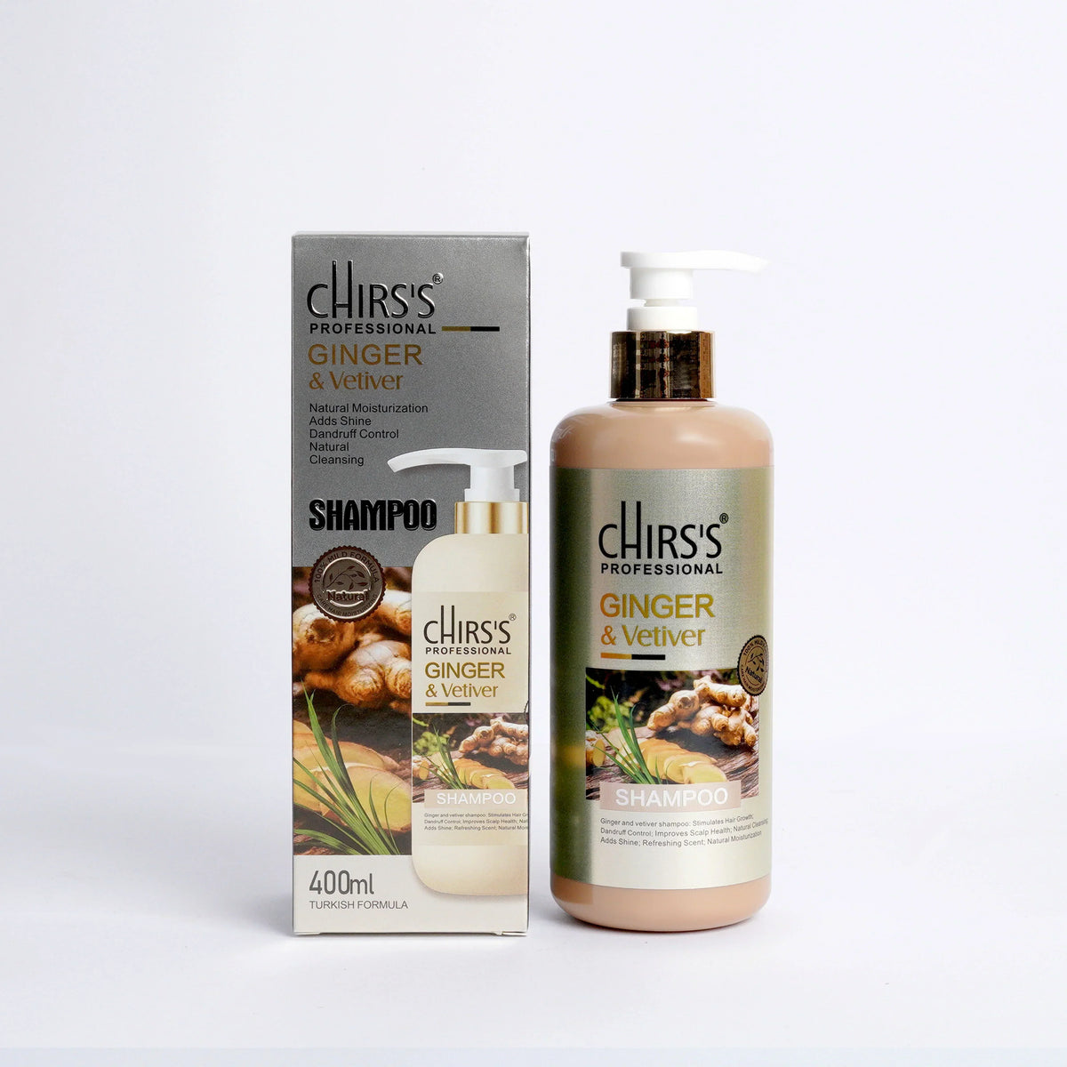Chirs's Professional Ginger & Vetiver Shampoo 400ml - Buy Online in Pakistan at Cosmia.pk