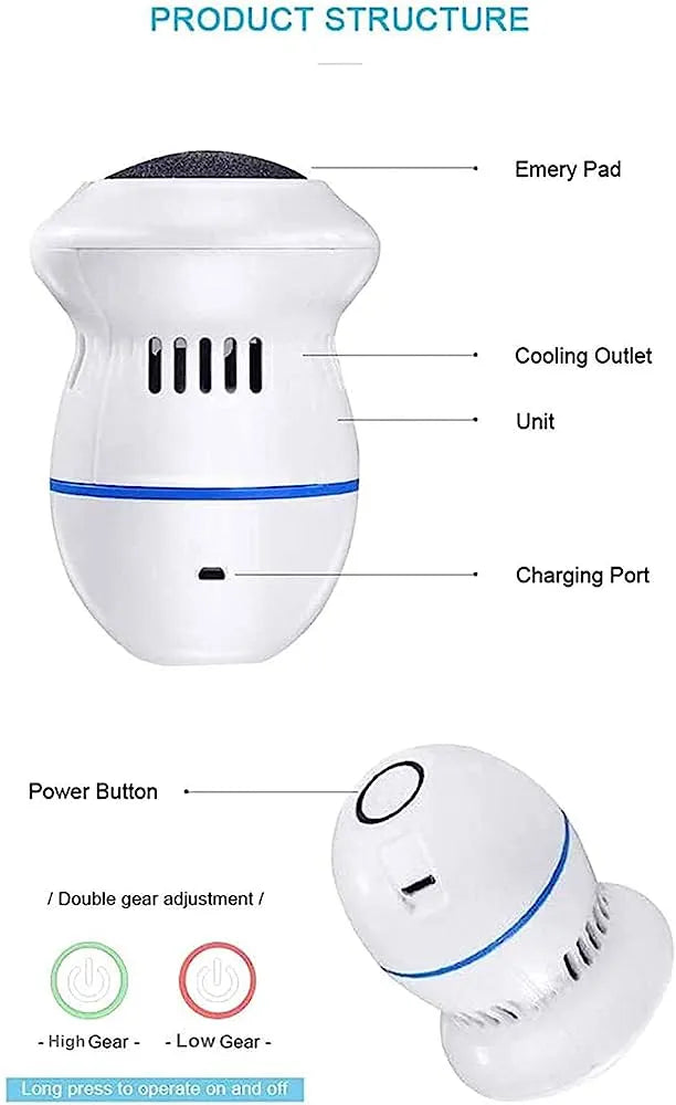 Callus Remover With Built-In Vacuum Electric Foot Grinder - Buy Online in Pakistan at Cosmia.pk