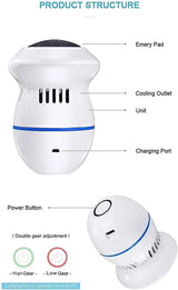 Callus Remover With Built-In Vacuum Electric Foot Grinder - Buy Online in Pakistan at Cosmia.pk