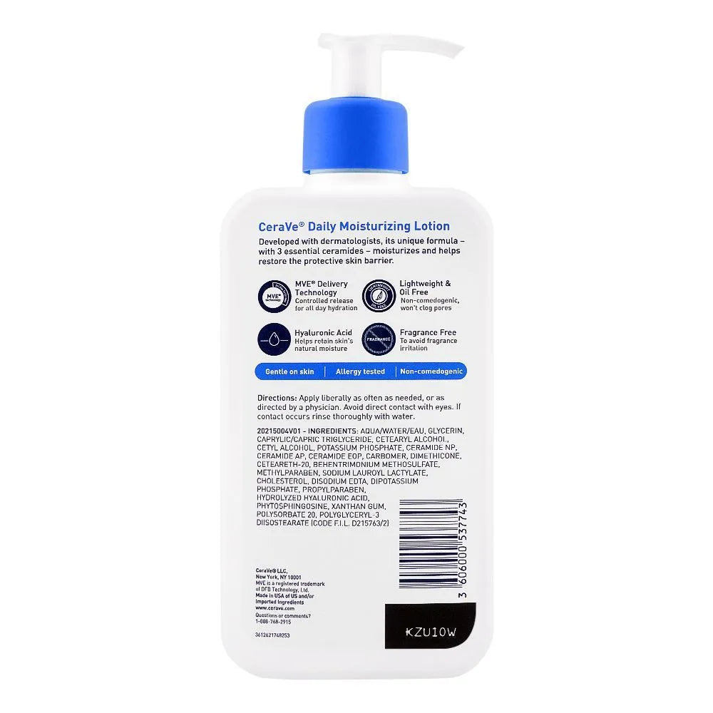 CeraVe Daily Moisturizing Lotion, Normal To Dry Skin, 355ml - Buy Online in Pakistan at Cosmia.pk