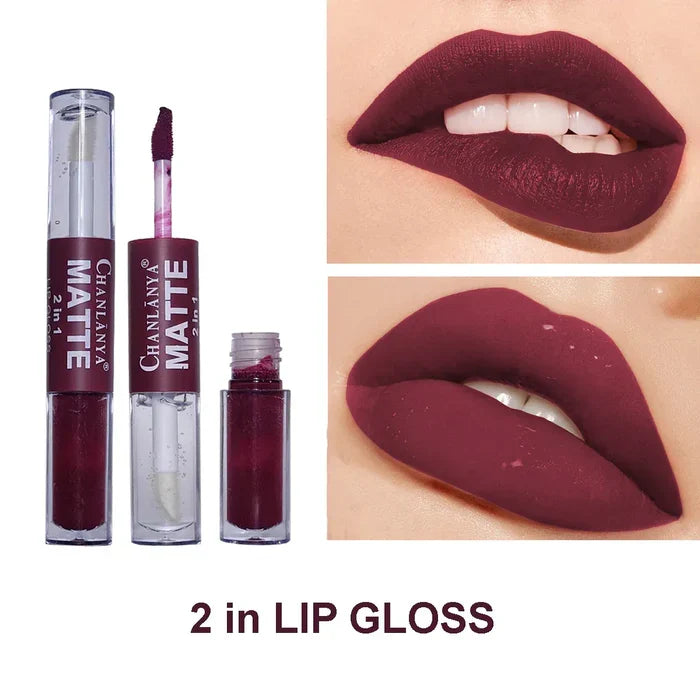 Chanlanya Pack of 2 .Matte 2 in1 Lip Gloss - Buy Online in Pakistan at Cosmia.pk