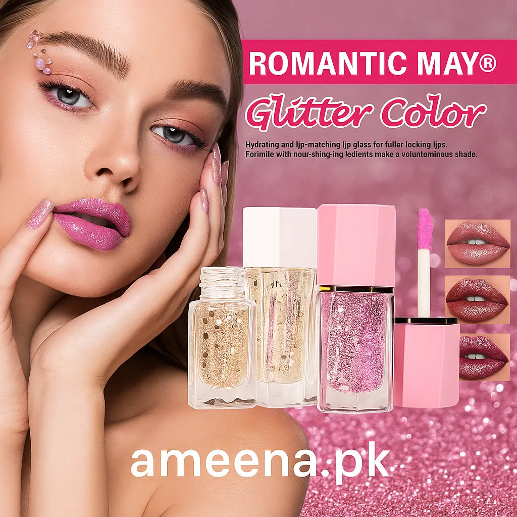 Romantic May Glitter Color Lip Gloss – Shimmering & Long-Lasting Shine - Buy Online in Pakistan at Cosmia.pk