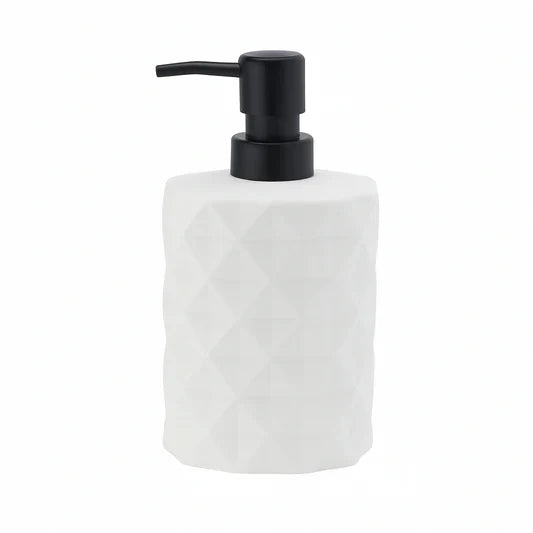 White Diamond Pattern Liquid Soap Dispenser - 700ml - Buy Online in Pakistan at Cosmia.pk