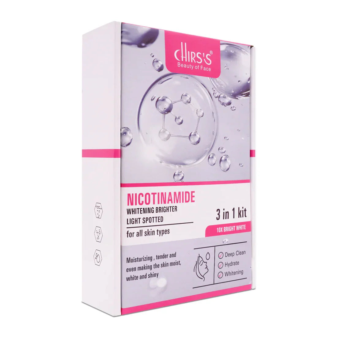 Chirs's Nicotinamide Whitening Brighter 3 In 1 kit For All Skin Types - Buy Online in Pakistan at Cosmia.pk