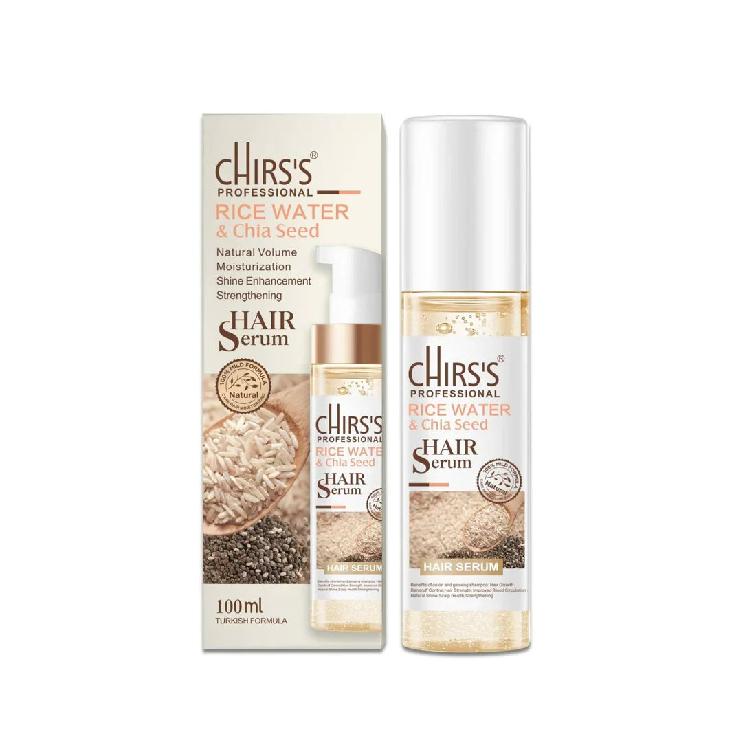 Chris's Professional Rice Water & Chia Seed Hair Serum - 100ml - Buy Online in Pakistan at Cosmia.pk