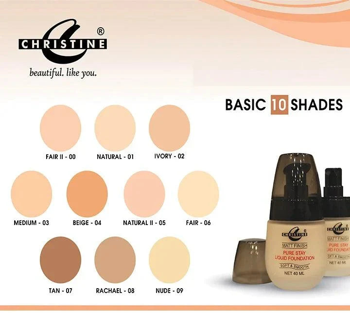 Christine Liquid Foundation - Buy Online in Pakistan at Cosmia.pk