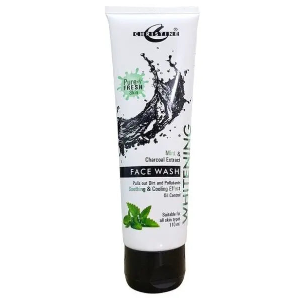 Christine Whitening Mint & Charcoal Face Wash 110ml - Buy Online in Pakistan at Cosmia.pk
