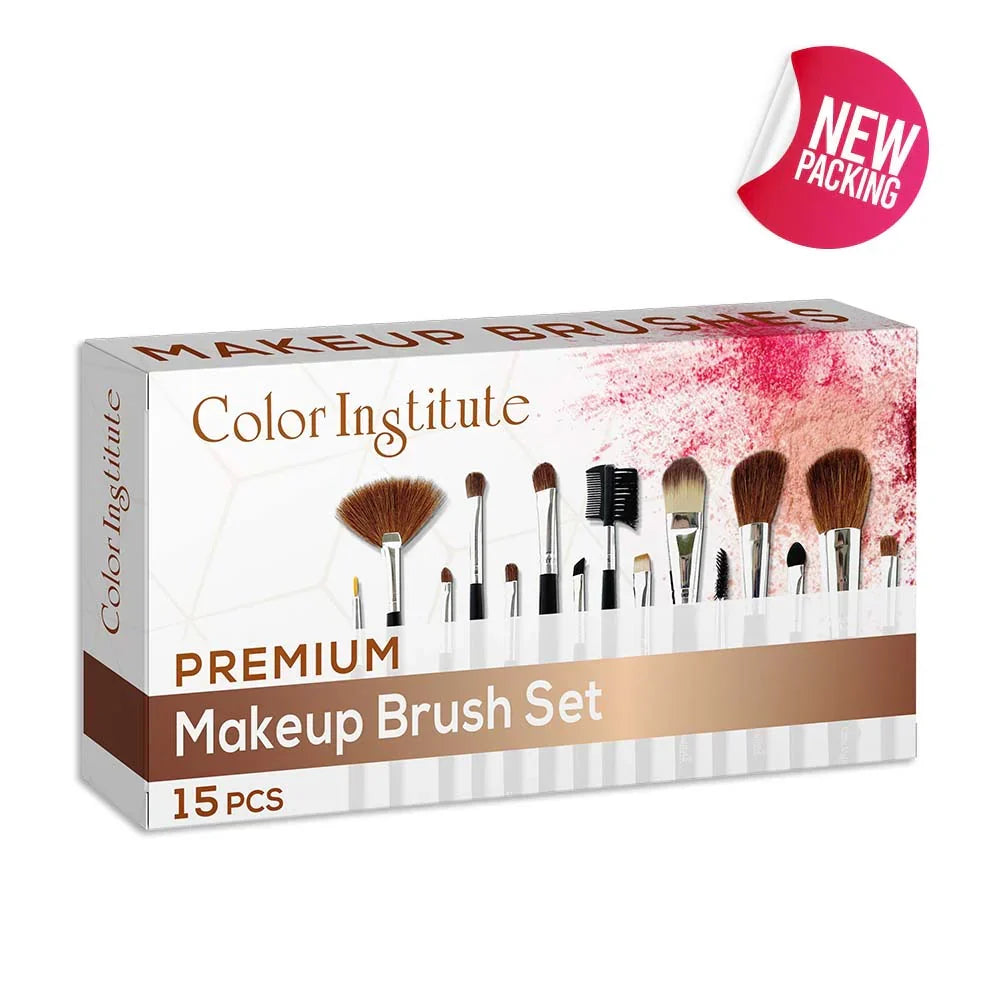 Color Institute 15 Piece  Brush set With pouch. - Buy Online in Pakistan at Cosmia.pk