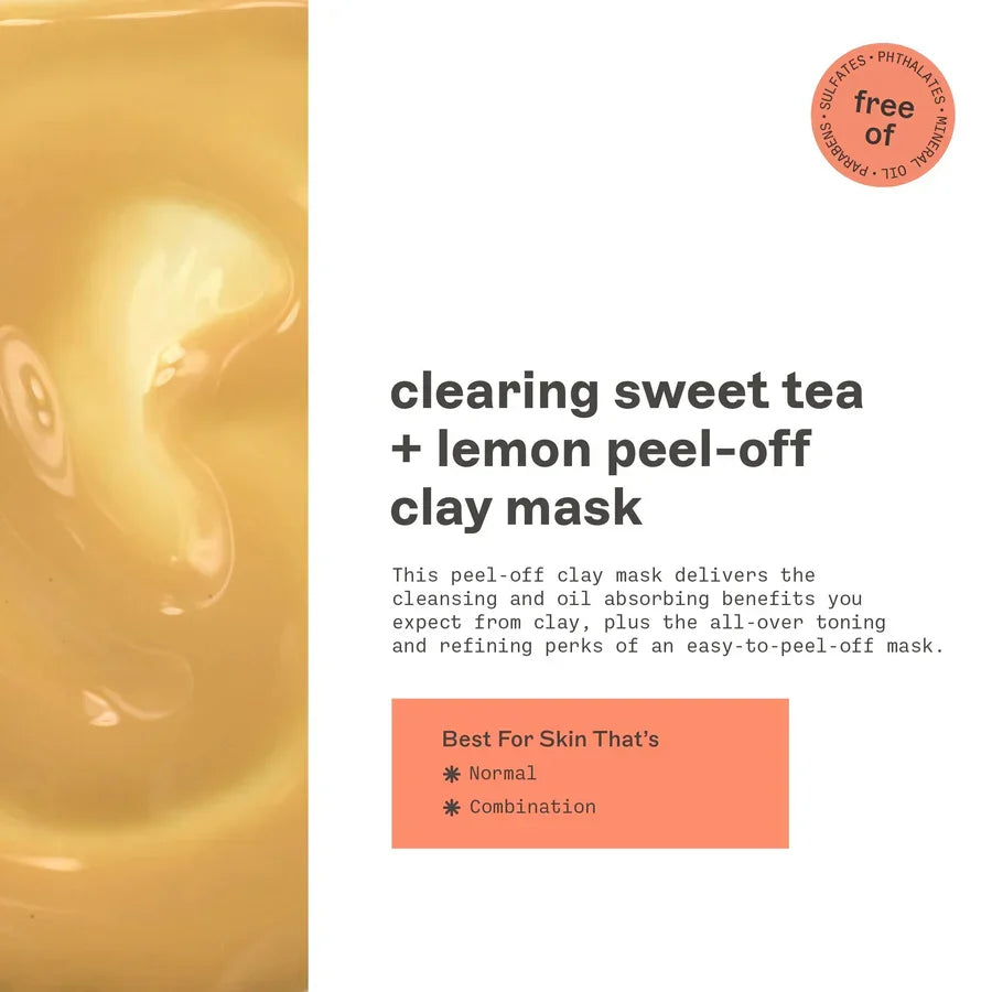 Freeman Clearing Sweet Tea & Lemon Peel Off Clay Mask 75ml - Buy Online in Pakistan at Cosmia.pk