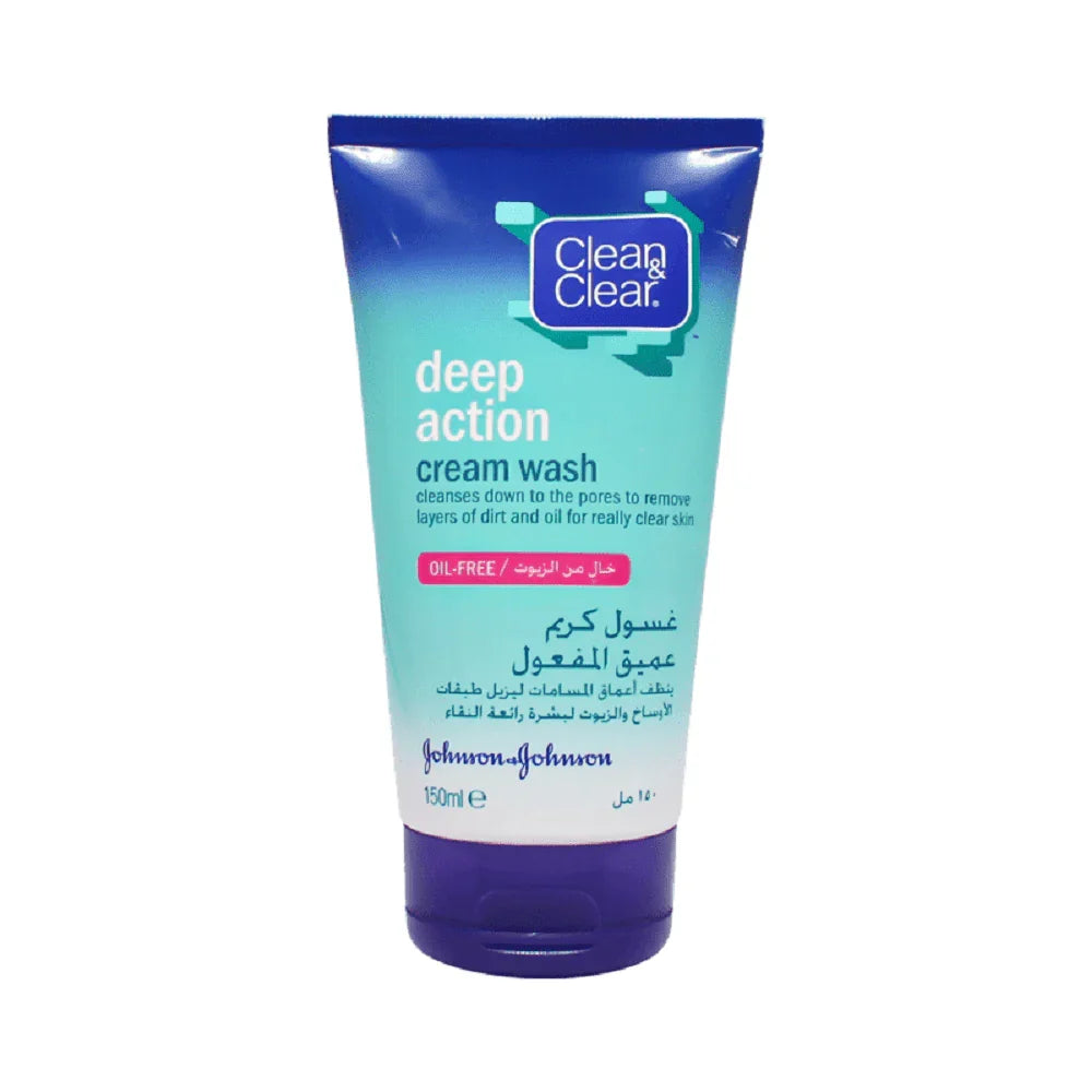 Clean & Clear Deep Action Cream Wash - 150ml - Buy Online in Pakistan at Cosmia.pk