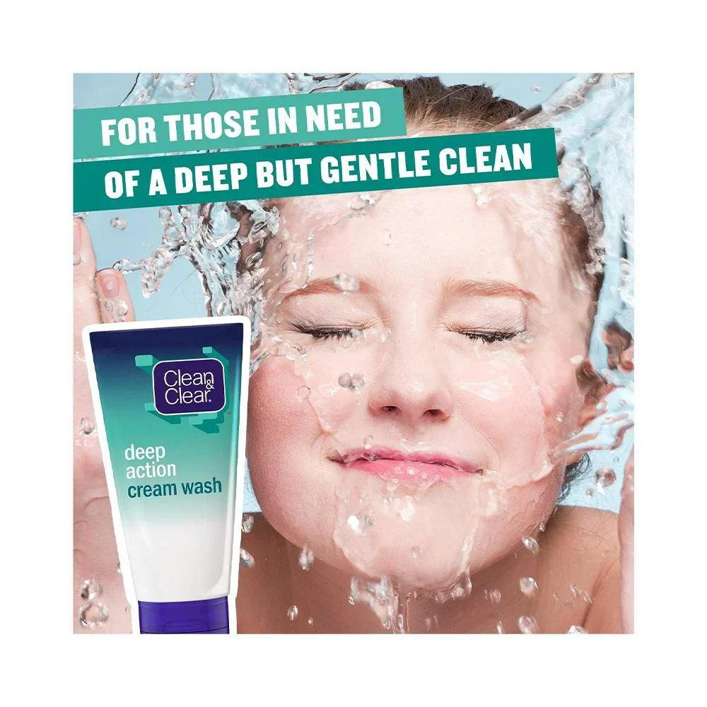Clean & Clear Deep Action Cream Wash - 150ml - Buy Online in Pakistan at Cosmia.pk