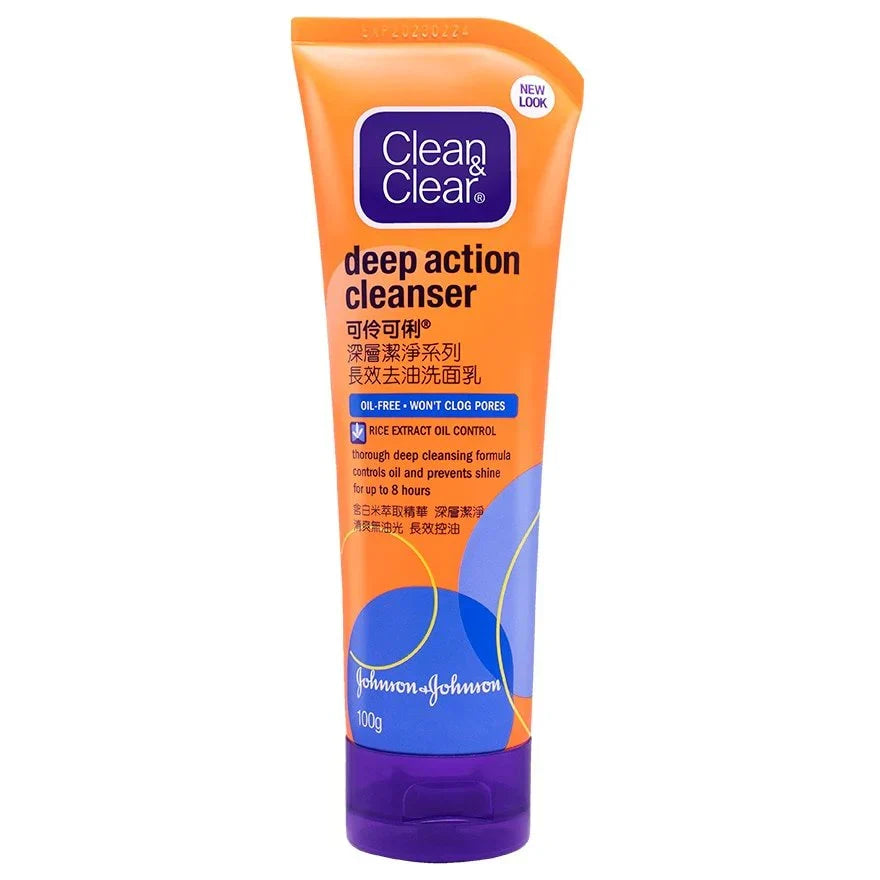 Clean & Clear Improved Formula Deep Action Cleanser, Oil Free - 100g - Buy Online in Pakistan at Cosmia.pk