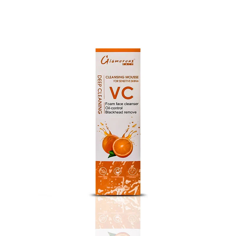 Glamorous Face Cleansing Mousse Vitamin C 100ML - Buy Online in Pakistan at Cosmia.pk