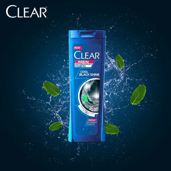 Clear Men Triple Anti-Dandruff Cool Black Shine Shampoo - 80ml - Buy Online in Pakistan at Cosmia.pk